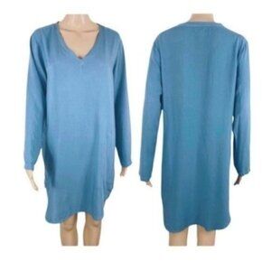 Anthropologie Cloth & Stone Rayon dress size small Blue Style #c1462-533-302